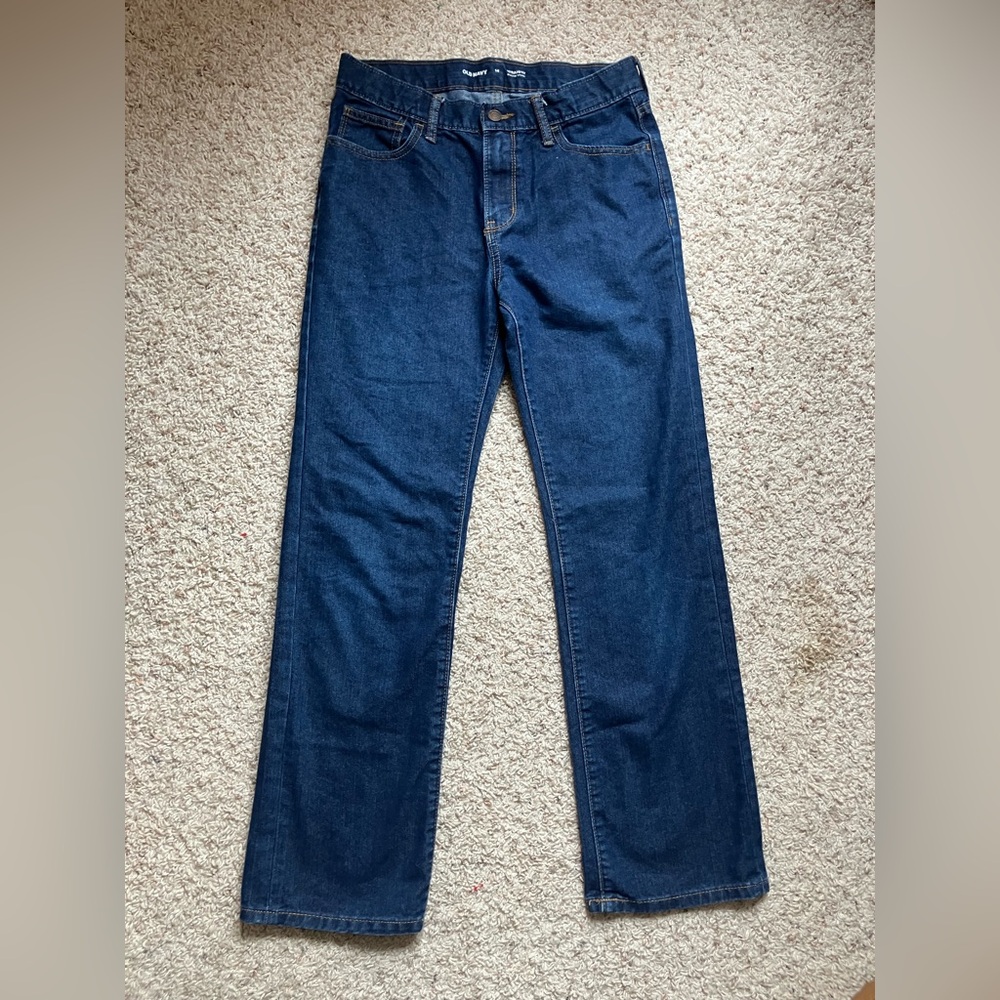 Old Navy Women's Dark Blue Straight Leg Jeans